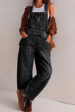 Chouyatou Women Y2k Baggy Barrel Jeans Overalls Wide Leg Denim Pants Bib Overalls Jumpsuit Boyfriend Patchwork Jeans